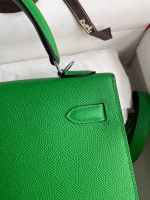 Hermes Kelly Sellier 25 Handmade Bag In Bambou Epsom Calfskin - Image 2