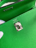 Hermes Kelly Sellier 25 Handmade Bag In Bambou Epsom Calfskin - Image 4