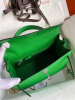Hermes Kelly Sellier 25 Handmade Bag In Bambou Epsom Calfskin - Image 8