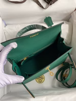 Hermes Kelly Sellier 25 Handmade Bag In Malachite Epsom Calfskin - Image 4