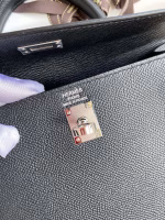 Hermes Kelly Sellier 25 Handmade Bag In Black Epsom Calfskin - Image 5