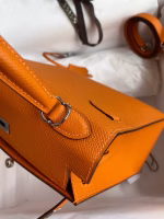 Hermes Kelly Sellier 25 Handmade Bag In Orange Epsom Calfskin - Image 5