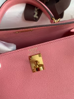 Hermes Kelly Sellier 25 Handmade Bag In Rose Confetti Epsom Calfskin - Image 3