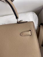 Hermes Kelly Sellier 25 Handmade Bag In Trench Epsom Calfskin - Image 8