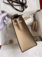 Hermes Kelly Sellier 25 Handmade Bag In Trench Epsom Calfskin - Image 5