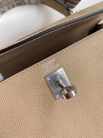 Hermes Kelly Sellier 25 Handmade Bag In Trench Epsom Calfskin - Image 9