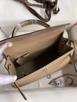 Hermes Kelly Sellier 25 Handmade Bag In Trench Epsom Calfskin - Image 6