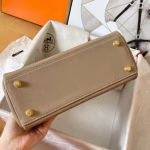 Hermes Kelly Retourne 25 Handmade Bag In Grey Swift Calfskin - Image 4
