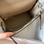 Hermes Kelly Retourne 25 Handmade Bag In Grey Swift Calfskin - Image 6