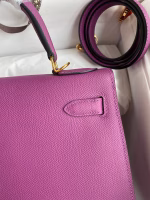 Hermes Kelly Sellier 28 Handmade Bag In Anemone Epsom Calfskin - Image 4