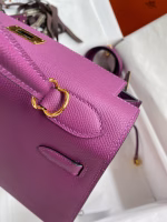 Hermes Kelly Sellier 28 Handmade Bag In Anemone Epsom Calfskin - Image 6