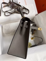 Hermes Kelly Sellier 28 Handmade Bag In Etain Epsom Calfskin - Image 8