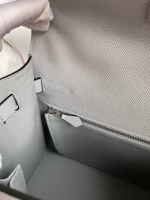 Hermes Kelly Sellier 28 Handmade Bag In Gris Mouette Epsom Calfskin - Image 5