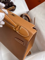Hermes Kelly Sellier 28 Handmade Bag In Gold Epsom Calfskin - Image 4