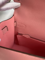 Hermes Kelly Sellier 28 Handmade Bag In Rose Confetti Epsom Calfskin - Image 5