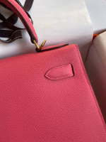 Hermes Kelly Sellier 28 Handmade Bag In Rose Lipstick Epsom Calfskin - Image 8