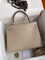 Hermes Kelly Sellier 28 Handmade Bag In Trench Epsom Calfskin - Image 6