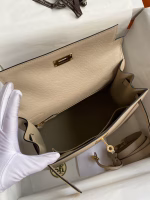 Hermes Kelly Sellier 28 Handmade Bag In Trench Epsom Calfskin - Image 3