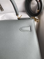 Hermes Kelly Sellier 28 Handmade Bag In Vert Amande Epsom Calfskin - Image 8