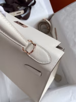 Hermes Kelly Sellier 28 Handmade Bag In Craie Evercolor Calfskin - Image 2