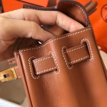 Hermes Kelly Retourne 28 Handmade Bag In Gold Swift Calfskin - Image 7
