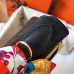 Hermes Kelly Retourne 28 Handmade Bag In Black Swift Calfskin - Image 4