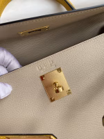 Hermes Kelly Sellier 32 Bicolor Bag in Trench and Yellow Epsom Calfskin - Image 2