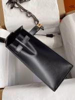 Hermes Kelly Sellier 32 Handmade Bag In Black Box Calfskin - Image 5