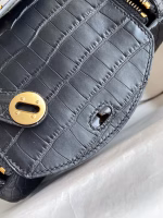 Hermes Mini Lindy Handmade Bag In Black Matte Alligator Leather - Image 3