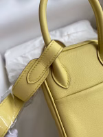 Hermes Mini Lindy Handmade Bag In Jaune Poussin Swift Leather - Image 6