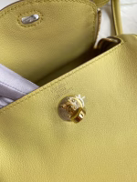 Hermes Mini Lindy Handmade Bag In Jaune Poussin Swift Leather - Image 5