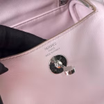 Hermes Mini Lindy Handmade Bag In Mauve Pale Swift Leather - Image 6