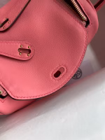 Hermes Mini Lindy Handmade Bag In Rose Lipstick Swift Leather - Image 2
