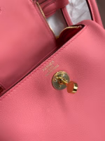 Hermes Mini Lindy Handmade Bag In Rose Lipstick Swift Leather - Image 4