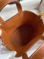 Hermes In The Loop 18 Handmade Bag in Gold Clemence Leather - Image 9