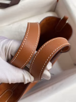 Hermes In The Loop 18 Handmade Bag in Gold Clemence Leather - Image 5