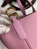 Hermes In The Loop 18 Handmade Bag in Mauve Sylvestre Clemence Leather - Image 8