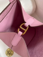 Hermes In The Loop 18 Handmade Bag in Mauve Sylvestre Clemence Leather - Image 3