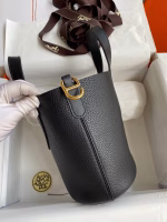 Hermes In The Loop 18 Handmade Bag in Black Clemence Leather - Image 6