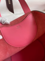 Hermes In The Loop 18 Handmade Bag in Rose Lipstick Clemence Leatherther - Image 9