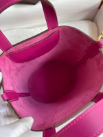 Hermes In The Loop 18 Handmade Bag in Rose Purple Clemence Leatherther - Image 7