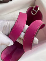 Hermes In The Loop 18 Handmade Bag in Rose Purple Clemence Leatherther - Image 5