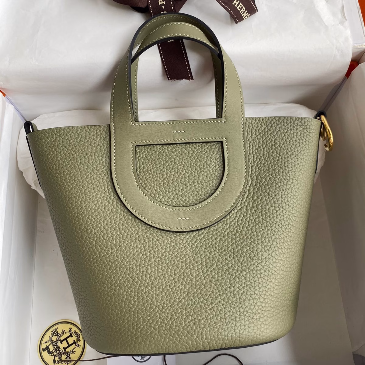 Hermes In The Loop 18 Handmade Bag in Sauge Clemence Leatherther - Image 1