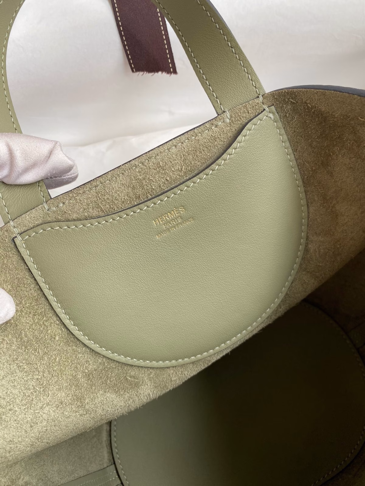 Hermes In The Loop 18 Handmade Bag in Sauge Clemence Leatherther - Image 10