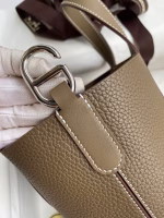 Hermes In The Loop 18 Handmade Bag in Taupe Clemence Leatherther - Image 8