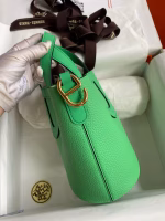 Hermes In The Loop 18 Handmade Bag in Vert Comics Clemence Leather - Image 6