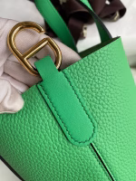 Hermes In The Loop 18 Handmade Bag in Vert Comics Clemence Leather - Image 7