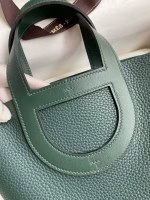 Hermes In The Loop 18 Handmade Bag in Vert Cypres Clemence Leather - Image 7