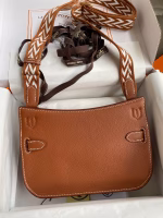 Hermes Jypsiere Mini Handmade Bag In Gold Evercolor Calfskin - Image 9