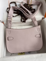Hermes Jypsiere Mini Handmade Bag In Mauve Pale Evercolor Calfskin - Image 7